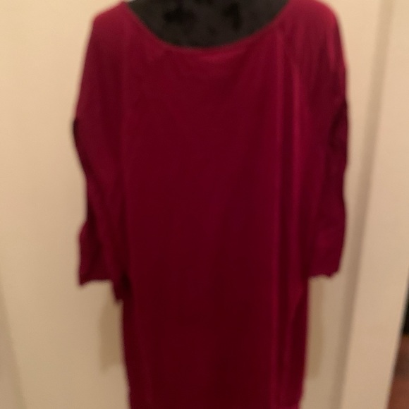 Catherines Cranberry Embellished Top - Picture 3 of 6